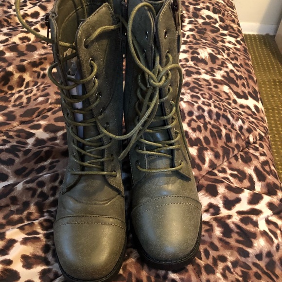 Shoes Olive Green Combat Boots Poshmark